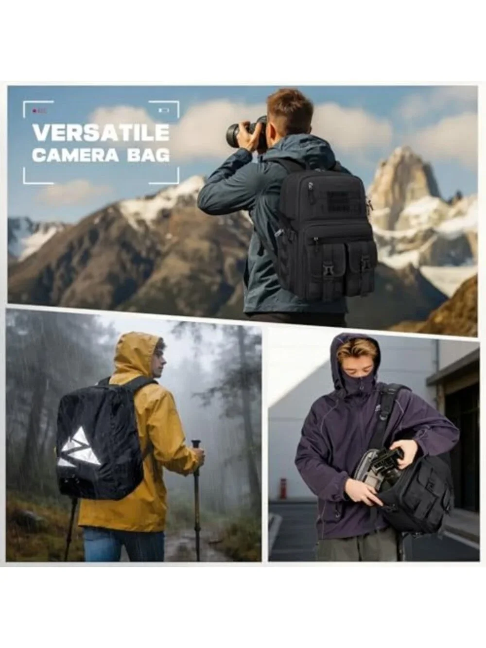Stylish Camera Backpack for DSLR, SLR & Mirrorless - Perfect for Photographers